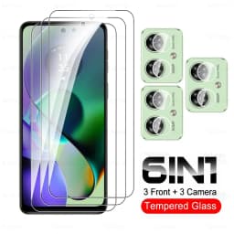 8To1 Tempered Glass Screen Protector for Motorola Moto G54 5G G84 G14 G04 G04s G34 G24 Power 4G, Safety Camera Protection Glass