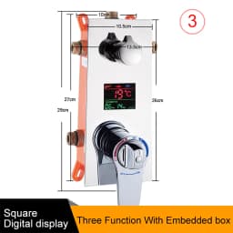 Brass Bathroom Concealed Thermostatic Mixing Valve Wall Mounted Stainless Steel Shower Panel Controller for Home Improvement
