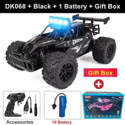 Oike Remote Control Car RC Drift Racing Vehicle Off Road Alloy 2.4G Radio High-Speed Trucks With LED Light Climbing Gift Kid Toy