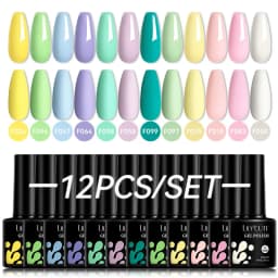 LILYCUTE 12PCs 7ml Nude Brown Red Nail Gel Polish Set Semi Permanent UV Gel For Nail Art Manicure Soak Off Gel Nail Polish Kit