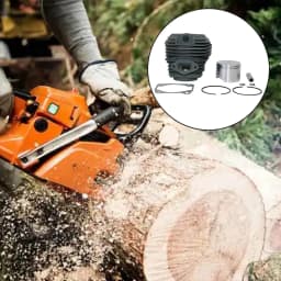 Cylinder Piston Kit For SX62 62cc Chainsaw Garden Tools Maintenance Kit Metal Cylinder Rings Retaining Rings Base Gasket Kit