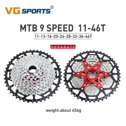 VG SPORTS MTB Cassette 8 9 10 11 12 Speed 40T 42T 46T 50T 52T Mountain Bike Cassette Separate Cassete Freewheel Bracket Sprocket
