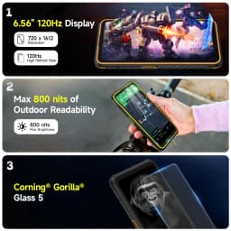 Ulefone Armor X31 Pro 5G Rugged Phone Android 14 Waterproof Smartphone 6.56”16GB RAM 256GB ROM Sony ® Night Camera 64MP NFC
