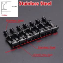 1 Set 10.5MM/10.8MM/11.3MM Stainless Steel / Titanium Alloy (TC4) Electric Guitar Bridge Saddle for Fende.r ST