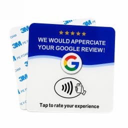 10pcs Google Signboard Card NFC Code Tap Business Desktop Sticker Google Card Social Media RFID Card NFC Google Review Card