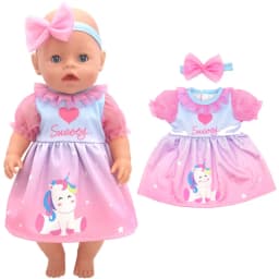 Doll Clothes for 43cm Baby New Born Doll Coat Unicorn Hoodie 17 Inch 18 Inch Baby Bona Doll Dress Christmas Toys Clothes