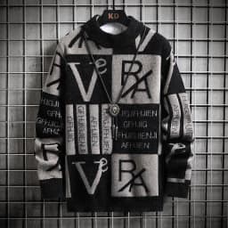 Fashion O-Neck Pullovers Men's Autumnr Winter Thicken Warm Knitwear Jumpers Y2k Streetwear Long Sleeve Knitted Sweaters for Men
