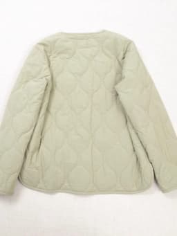 Artistic Japanese Sle Women's Cotton Jaet Thin round Ne ort Coat Inner Wear Small Size Autumn Winter Faion Commute