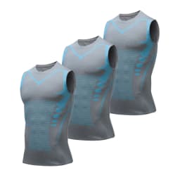 3 Pack Men Quick Dry Printed Compression Tank Top Elastic Breathable Sleeveless Undershirts Gym Running Athletic Sport Vests