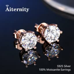 100% Real Sterling Silver S925 Moissanite Earrings Stud With 2 Certificate D VVS1 Pass Diamond Testing Pen For Women Men Jewelry