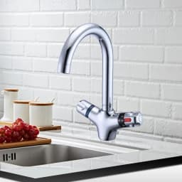 High Quality Brass Chrome Finish Kitchen Thermostatic Faucet,Constant Temperature Mixer Kitchen Faucet,The Mixer Basin Faucet