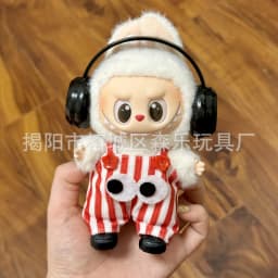 For Labubu Doll Clothes Hu Die Knot Skirt Set Labubu Idol V1 V2 Dolls Clothing Accessories 15/17cm Plush Doll Universal