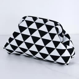 Women's Striped Beach Clutch Bag Versatile Small Woven Crochet Handbags Purses Knitting Dumpling Clutch Casual Bag