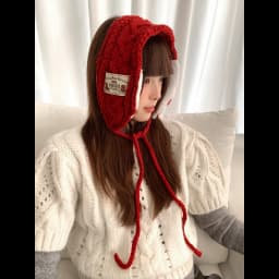Womens Thickened Red Knitted Plush Earmuffs For Winter Warm Ear Protection Against Cold With Straps