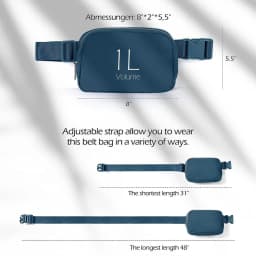 Multi Layers Running Waist Bag Multipurpose Zipper Chest Bag For Outdoor Travel