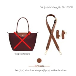 Bag Shoulder Strap For Longchamp M Leather Shoulder Bag Strap Durable Belt Slung Crossbody No Drilling Replacement Accessories