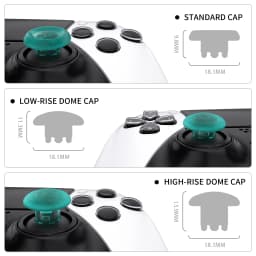 eXtremeRate Replacement Thumbsticks for ps5 Edge Controller, Analog Stick Joystick Buttons - Emerald Green