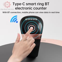 Smart Tasbih Tally Counter High-quality Muslims Tasbeeh Zikr Ring Prayer Time Vibration Reminder 0~99999 Type-C Ring Counters