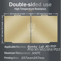 For Bambu Lab P2S Build Plate P1S X2D Pei Textured 257x257 H1H PEY Peo Sheet Spring Steel For Bambulab P2S Bamboo P1P Hot Bed