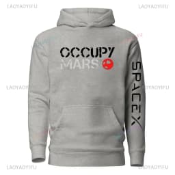 Occupy Mars Space X Black Unisex Crewneck Sweater or Hooded Men Sweatshirt Adult or Youth Comfortable Sweatshirt Space Gift
