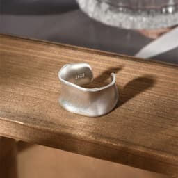 VENTFILLE 925 Sterling Silver Metal Flower Shell Geometric Rings For Women French Retro Romantic Open Thai Silver Rings