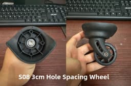 Universal Luggage Wheel Replacement Parts Quiet Universal Spinner Wheels Repair for Suitcase Password Box Shock Absorption