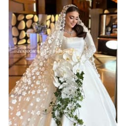 Customized Charming Square Collar Flowers White Wedding Dress 2026 Ball Gown Floor Length Sweep Train Stain Zipper Bridal Gown