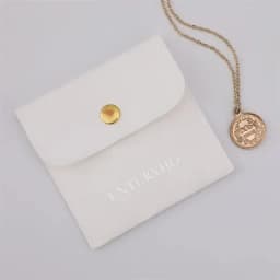 50 Personalized Logo Size Microfiber Jewelry Gift Pouch Velvet Snap Button Rings Earrings Packaging Organizer Wedding Favors Bag