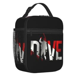 Scuba Diver Flag Resuable Lunch Box for Women Multifunction Dive Diving Thermal Cooler Food Insulated Lunch Bag Office Work