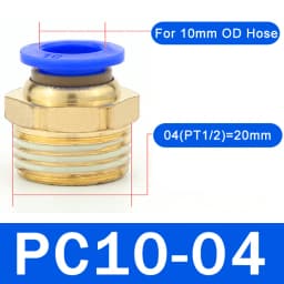 20/50PCS Pneumatic Air Connector Fitting PC 4mm 6mm 8mm 10mm 12mm Thread 1/8" 1/4" 3/8" 1/2" Hose Fittings Pipe Quick Connectors