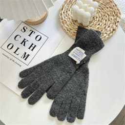 Women's Pure Color Knitted Woolen Gloves Winter Windbreaks Student Riding Split Finger Thick Warm Gloves Couple Christmas Gifts