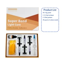 Orthodontic Light Cure Bonding Adhesive Kit For Metal Ceramic Brackets Buccal Tubes Braces Dental Clinic Material Bag & Box