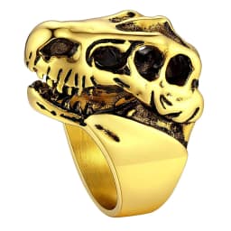 U7 Stainless Steel Big Rings for Man Bird Goat Octopus Shark Serpent Snake Bone Charm Size 7-14 Rock Punk Animal Skull Jewelry