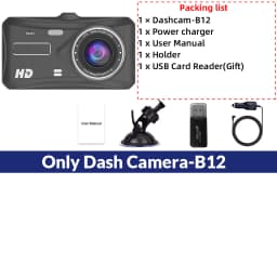 E-ACE 4'' LCD Touch Screen FHD 1080P Dashcam Camera Recorder Optional Rear Camera G Sensor HDR Loop Record Motion Detection