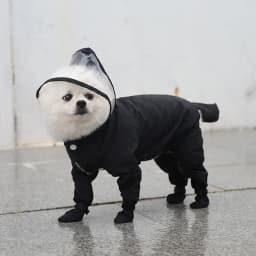 Waterproof Dog Clothes Small Dog Raincoat with Rain Shoes Boots Overalls Jumpsuit Pet Cat Puppy Rain Coat with Transparent Hood