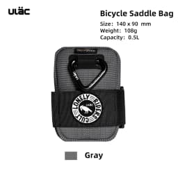 ULAC 0.5L Bicycle Saddle Bag Mini Bike Seatpost Bag Waterproof Shockproof Durable Fabric MTB Cycling Rear Pack Tail Pouch