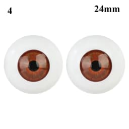 1Pair 22mm 30mm Realistic Half Round Craft Accessories Acrylic DIY Eyeballs Reborn Doll Eyes BJD Mini Easy Use Simulation