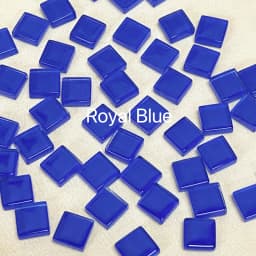 Mosaic Tiles for Crafts Blue Shine Assorted Color 50pcs Glass Glitter Mosaic Supplies Pieces Bulk Square Shape Home Decoration