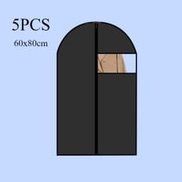 5PCS Dustproof Clothing Covers Waterproof Clothes Dust Cover Coat Suit Dress Protector Hanging Garment Bags Closet Organizer