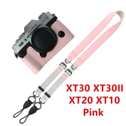 Litchi Skin PU Leather Half Case for Fujifilm Fuji XT50 XS10 XS20 XT30 XT30II XT20 XT10 XT5 XM5 Battery Opening Cover With Strap