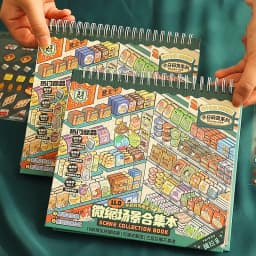 Mr.Paper 33Pcs Miniature Scene Sticker Book 3D House Landscape Stickers DIY Craft for Journal Scrapbook Collage