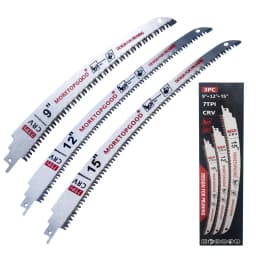 3PCS 7T Arc Edge Reciprocating Saw Blade, Japanese Teeth with Curved Edge Wood Pruning Saw Blades for Tree Trimming