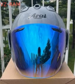 VZ-RAM High Quality ABS Classic 3/4 Open Face Helmet,For Harley Motorcycle And Cruise Motorcycle Protection Helmets,Modern Grey