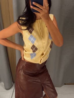 Crocodile Embossed Faux Leather Midi Skirt Front Slit High Waist Bodycon Pencil Skirt Women 2026 Autumn Vintage Fashion Outfit