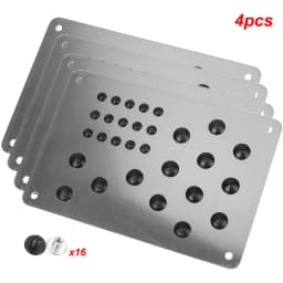 Car Floor Mat Foot Heel Scuff Plate Non-slip Carpet Patch Auto Alloy Silver Cover Anti-skid Pad Universal Interior Accessories