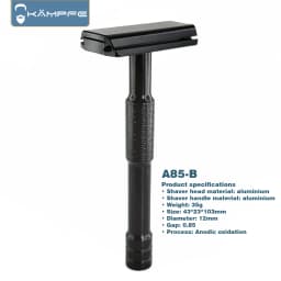 Kampfe CNC machining manual safety shaver with 5 spare razor blades, hair salon tools, men's gifts, women's shaving knives