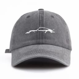 1pc car Print Washed Baseball Cap for Adults, Minimalist Retro Style Casual Soft Adjustable Dad Hat, Perfect As Gift