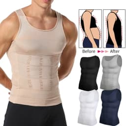 Men's Shapewear Slimming Body Corset Vest Shirt Compression Abdomen Tummy Belly Control Slim Waist Cincher Underwear Sports Vest