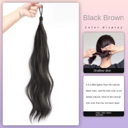 Solid Color Lady Synthetic Fiber Winding Ball Hair Ring Wig Bud Hair Bun Natural Fluffy Hair Volume Low Tie Fluffy Wig Hair Bag