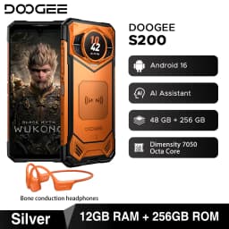 DOOGEE S200 Rugged Phone 5G Dimensity 7050 Octa Core 1.32" AMOLED Rear Display 12GB RAM+256GB ROM 100MP Camera 10100mAh 5G Phone